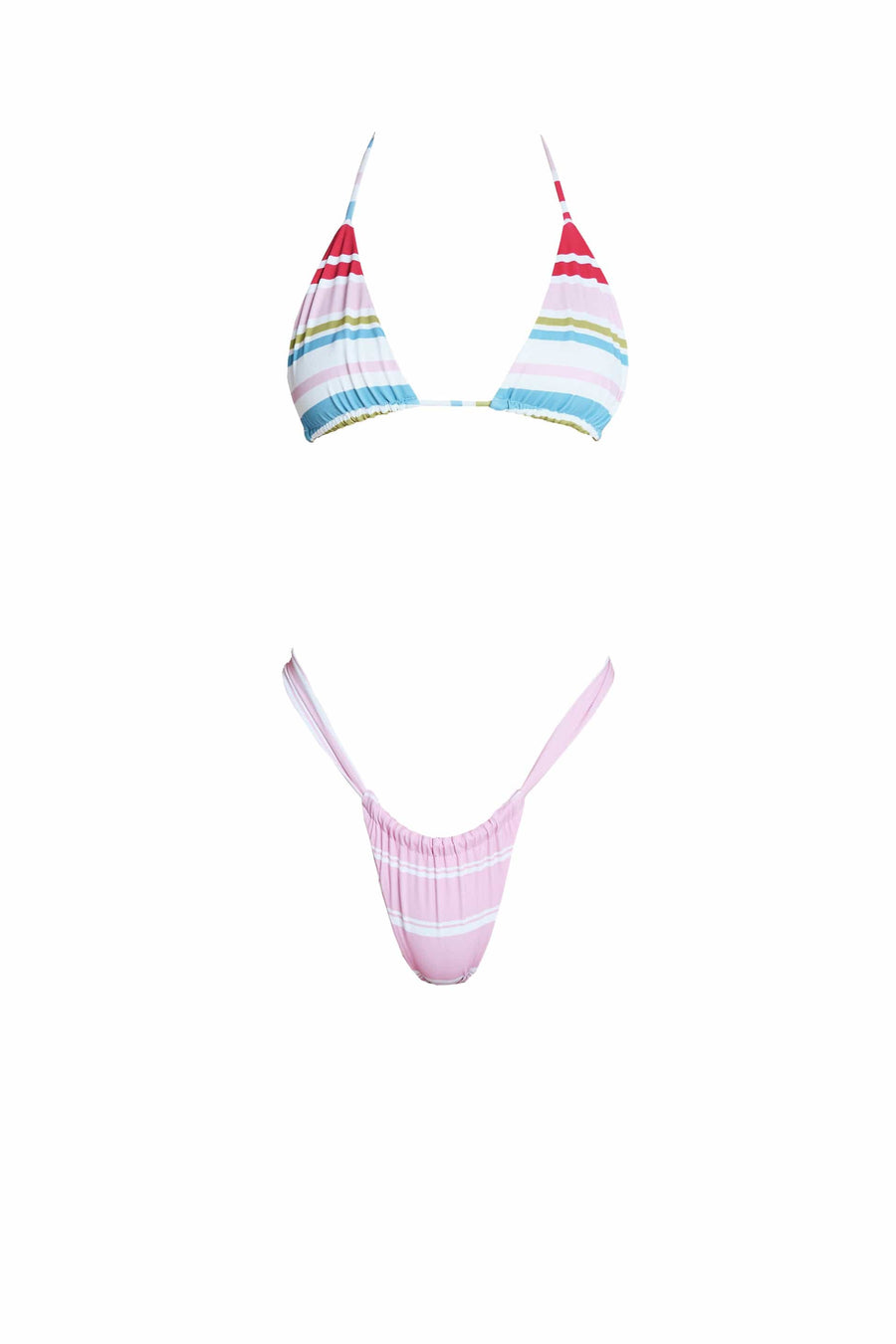 MALIBU top- candy stripe  -  SWIM TOPS  -  B Ā M B A S W I M